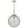 Kulista wisząca lampa Avari AVA0141 szklana kula mosiądz szary