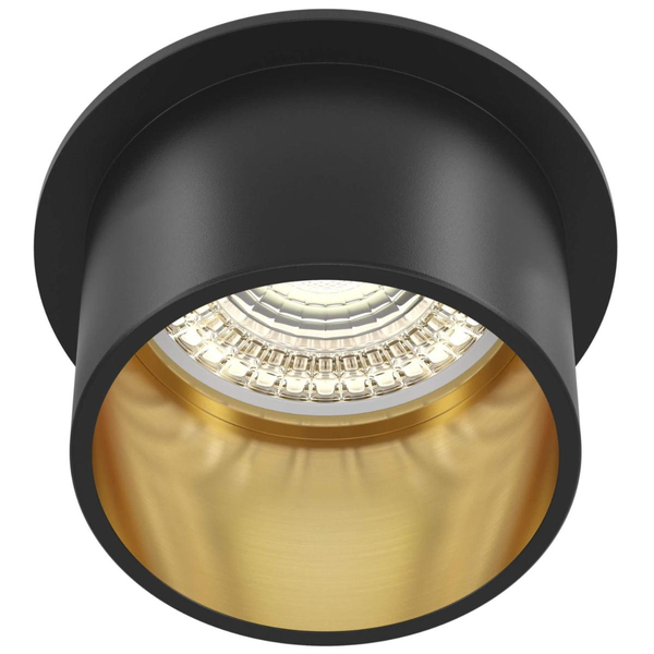 Lampa sufitowa wpustowa Reif DL050-01GB oczko złote czarne