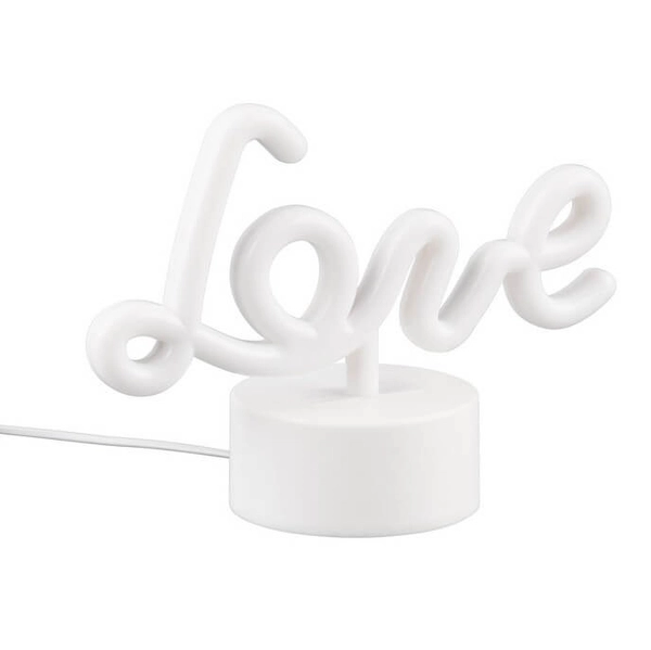Stołowa lampa love Amor R55931101 LED 1W USB różowy biały