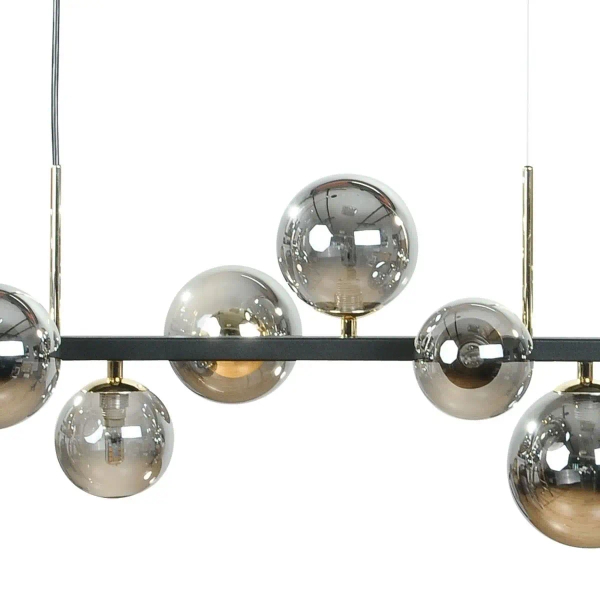 Nowoczesna lampa do salonu SERENITY 1214 podłużna kule czarna