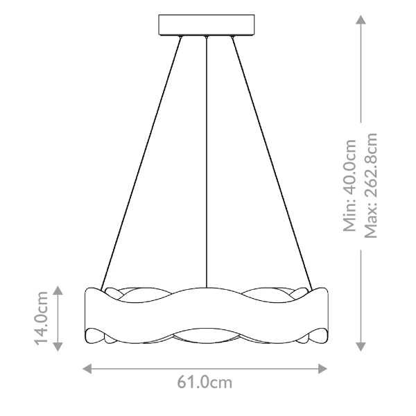 Wisząca lampa nad stół Vaughan QN-VAUGHAN-P-M-BRZ-GD LED 80W 3000K brązowa