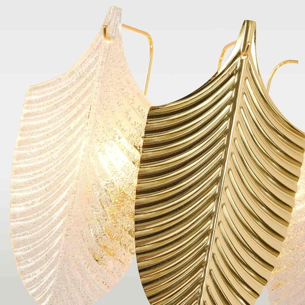 Modernistyczny kinkiet salonowy Palermo W03087AU metal szkło złoty