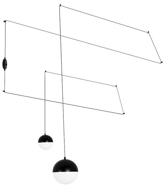 Lampa wisząca ścienna Bowl Duo MSE010100152 czarna biała