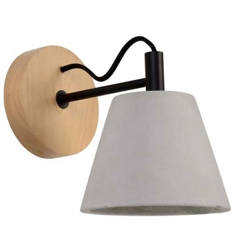 Betonowa lampa ścienna Possio 03213/01/41 loftowy kinkiet drewno