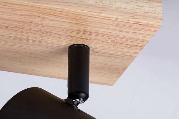 Potrójna lampa sufitowa Toras 73123 Rabalux z regulacją drewniana czarna