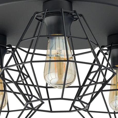 Lampa sufitowa druciana Diamond 6205 TK Lighting loftowa klatka czarna