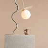 Zwisająca lampa do salonu LOOP 1125G9_S Aldex szklana kula kremowy