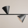 Modernistyczna lampa wisząca Form 1108L1 Aldex do salonu czarna
