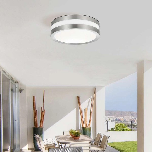 Zewnętrzna LAMPA sufitowa STUTTGART 8220 Rabalux IP44 nastropowa OPRAWA outdoor PLAFON satyna