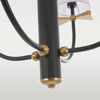 Lampa wisząca z kloszami Bow P04183BK Cosmolight czarna biała
