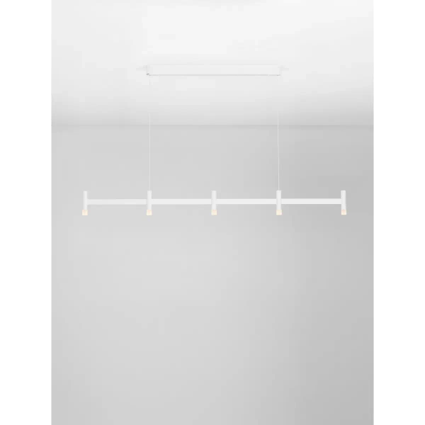 Ściemnialna lampa wisząca CORVETA LE45429 LED 21W 3000K metalowa biała