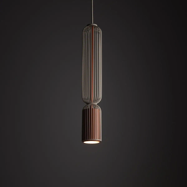 Druciany abażur do lampy CAMELEON SINGLES 12213 beżowy terakota