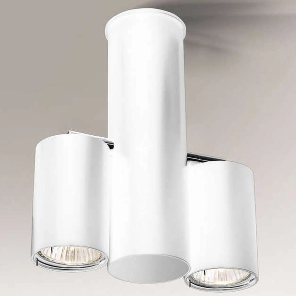 LAMPA sufitowa SHIMA 7208 Shilo metalowa OPRAWA reflektorowa tuba biała