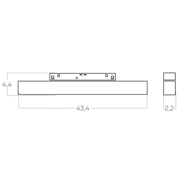 Lampa podłużna do szynoprzewodu ALFA DALI AZ6285 LED 24W 3000-6000K czarny