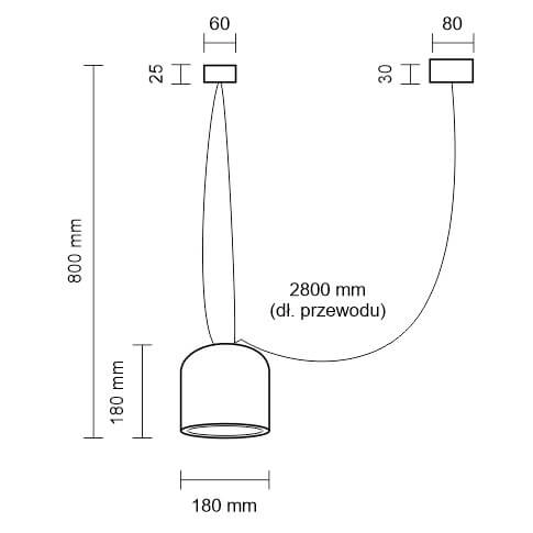 LAMPA wisząca DOBO 9035 Shilo metalowa OPRAWA zwis czarny