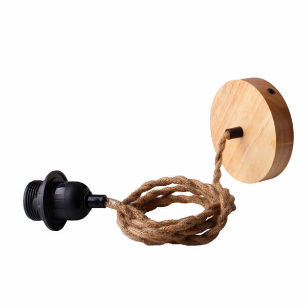 Bambusowa lampa zwis Boho ABR-NLW36-BH-E27 Abruzzo pleciona japandi brązowa