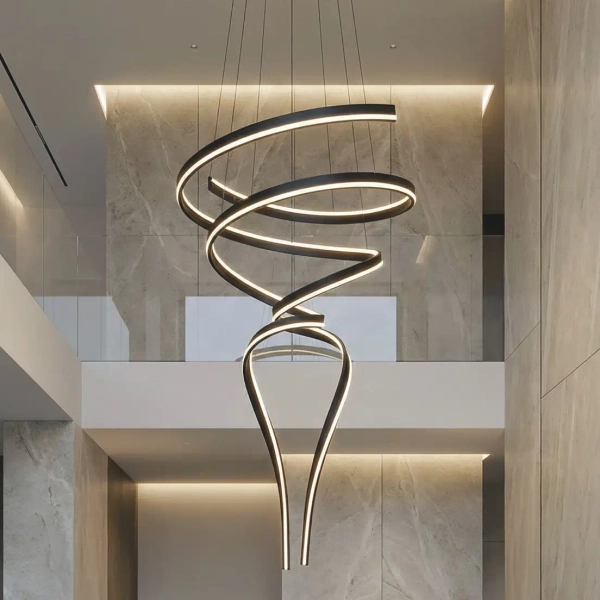 Ściemnialna lampa wisząca geometryczna do kuchni ZOE LED 41W 3000K AZ6780 czarna