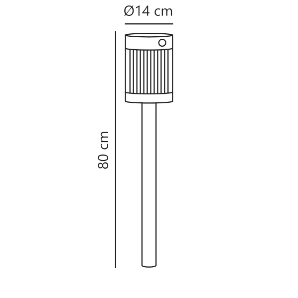Ogrodowa lampka stojąca tuba Coupar 2518228003 IP44 czarny