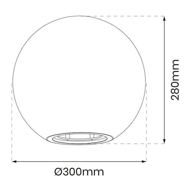 Kula ogrodowa z pilotem Ø30 Globo EKO1365 IP44 RGB okrągła biała