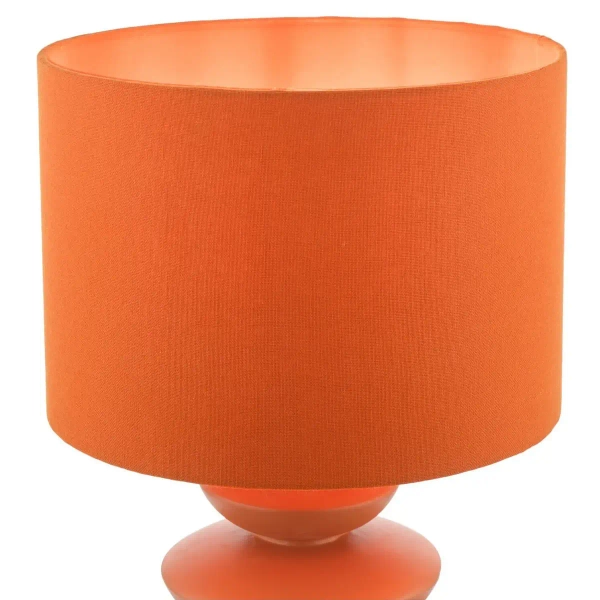 Ceramiczna stołowa lampa Discus DIS4211 abażurowa pomarańczowa