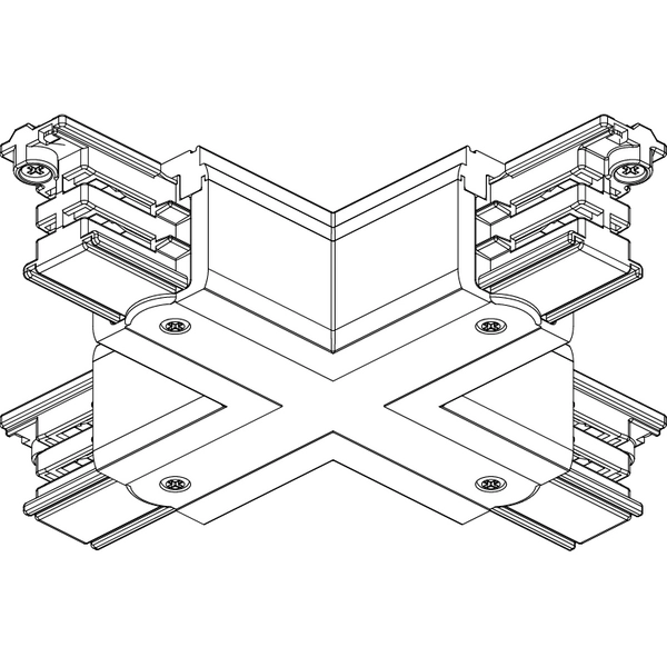 Łącznik krzyżowy X 8115 Shilo do 3-fazowej szyny natynkowej czarny