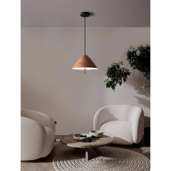 Wisząca lampa do jadalni CARAPARI LE44814 LED 17W 3000K drewniany