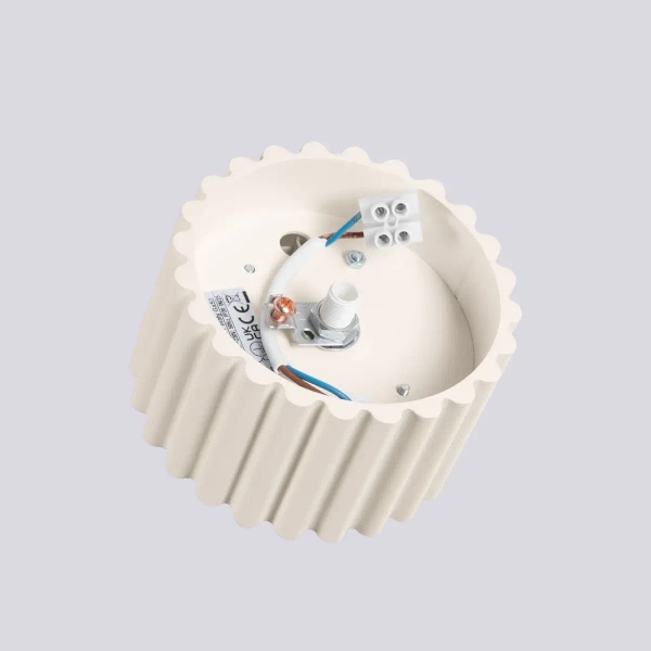 Plafon ryflowany do salonu AURA SL.1792 okrągły beżowy