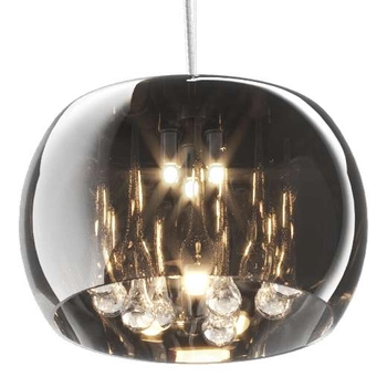 Dekoracyjna LAMPA wisząca CRYSTAL P0076-03E-F4FZ Zumaline OPRAWA lustrzana glamour kryształki sople łezki chrom