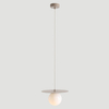 Szklana lampa zwisająca LOOP 1125G17_S Aldex molekułowa beżowa