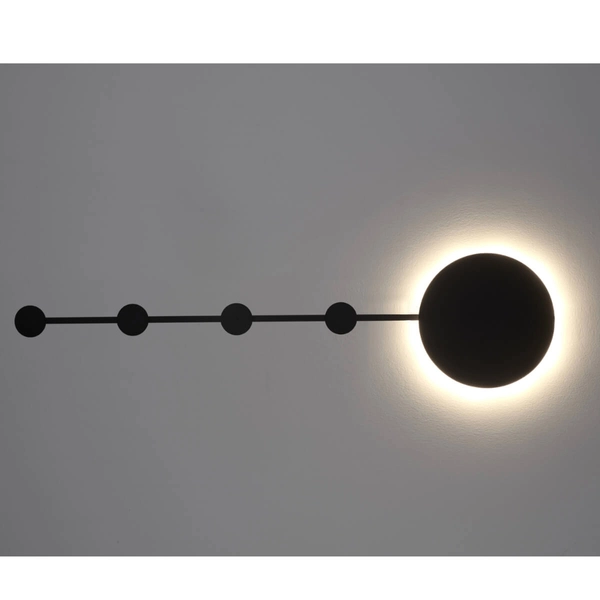 Lampa na ściane Clex ST-F012 LED 3W 3000K okrągła na przedpokój metalowa czarna