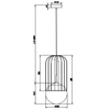 Modernistyczna LAMPA wisząca TELFORD P363PL-01G Maytoni metalowa OPRAWA druciany ZWIS szklana kula złota biała