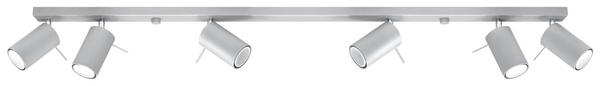 LAMPA sufitowa SPARK SL.0454 regulowana OPRAWA listwa SPOT metalowe tuby szare