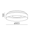 Sufitowy plafon czarny RING dot LED 25W 3000K do sypialni okrągły 47027-M930-DW-PH-12