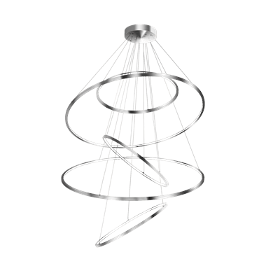 Metalowa lampa wisząca Wheel do kuchni LED 190W 3000K chrom
