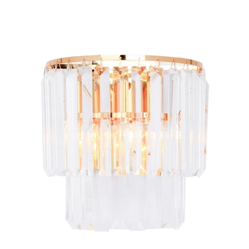 Kinkiet glamour Amedeo 17106/2W-GLD ścienna lampa natynkowa złota