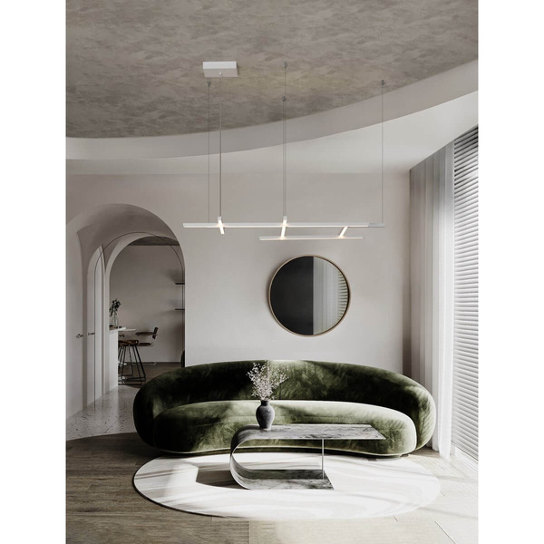 Metalowa lampa wisząca nad wyspę TUMBES LE44472 LED 83W 3000K biała