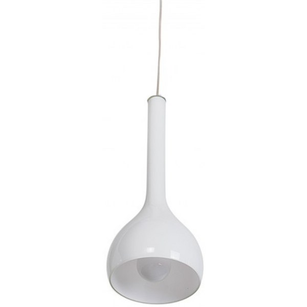 Skandynawska lampa wisząca Soul nad stolik do salonu biała