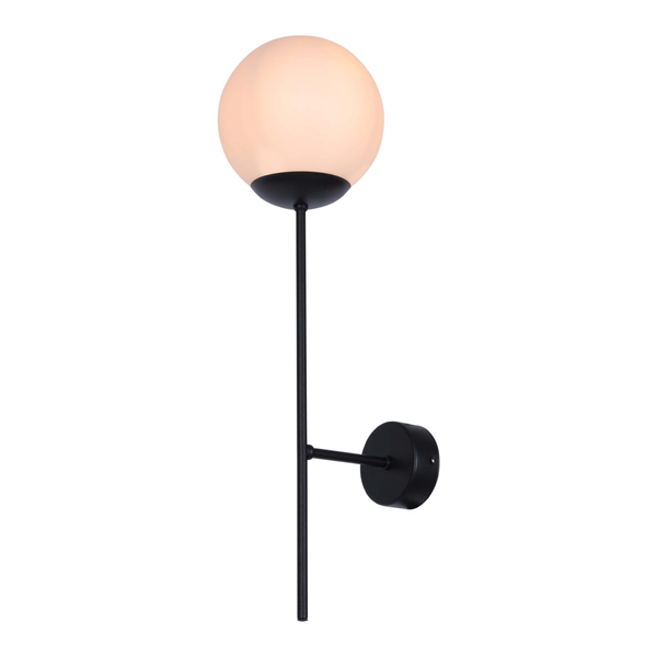 Nowoczesna lampa ścienna Savoy K-4926 czarna sypialniana kula