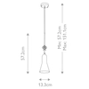Lampa wisząca salonowa Etoile ETOILE-P-S-MB czarny złoty