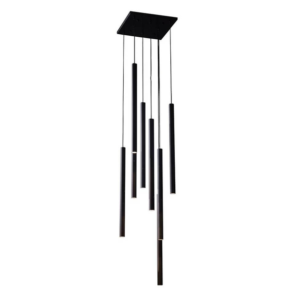 LAMPA wisząca YABU 5530 Shilo metalowa OPRAWA kwadratowy ZWIS sople tuby czarne