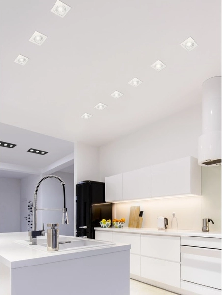 Kwadratowa lampa podtynkowa Verdi AZ3526 Azzardo minimalistyczna biała