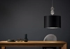 Czarna lampa wisząca ZOE 11125102 okrągły żyrandol do kuchni