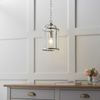 Metalowa lampa wisząca Lambeth 70323 Endon do pokoju srebrna przezroczysta
