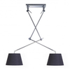 Wisząca lampa zestaw wysięgnik Adam AZ1842+2xAZ2586 abażurowa czarny chrom