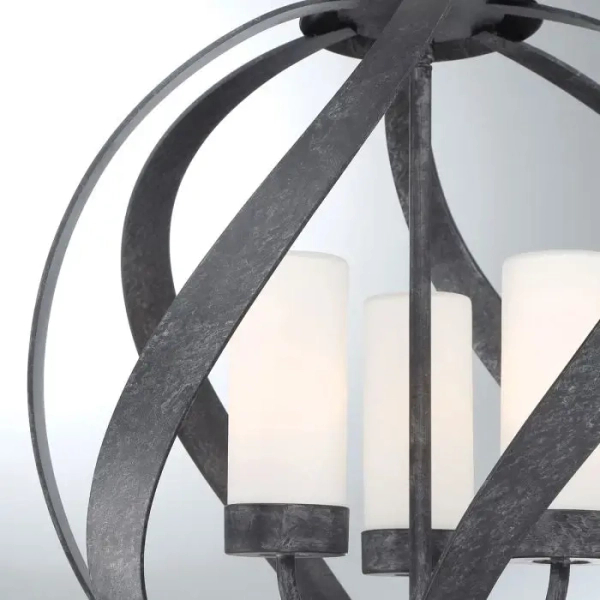 Wisząca lampa na łańcuchu Blacksmith QN-BLACKSMITH-3P-OBK IP44 czarny