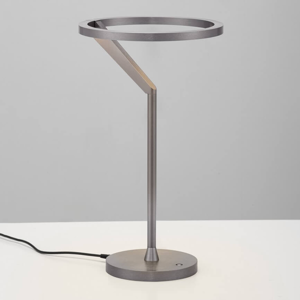 Biurkowa lampa stołowa ZUDANEZ LE44770 LED 16W 3000K ring szara