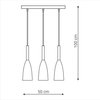 Wisząca LAMPA hygge SOLIN LP-181/3L GD Light Prestige metalowa OPRAWA kaskada ZWIS na listwie złoty czarny