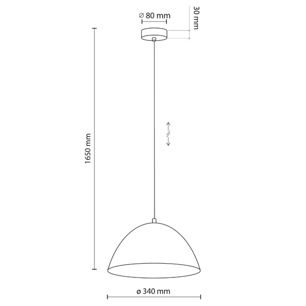 Lampa wisząca nad stół do kuchni Faro 10263 zwis kopuła żółta
