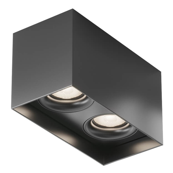 Lampa sufitowa kostka Slim C015CL-02B Maytoni prostokątna czarna