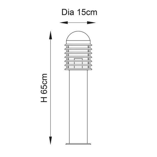 Zewnętrzny słupek na taras Louvre YG-6002-SS IP44 srebrny przezroczysty